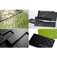 UV печать визиток на дизайнерской бумаге или пластике