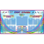 Спортивный уголок с карманами для информации